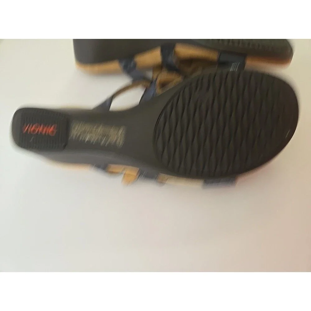 Vionic Women's 381 Park Radia Navy Blue Cork Wedge Sandals Shoes Size 6 M EUC - Picture 7 of 15